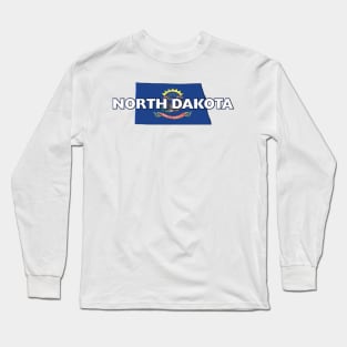 North Dakota Colored State Long Sleeve T-Shirt